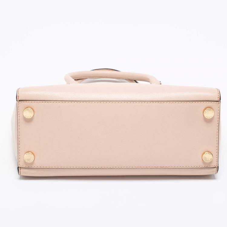 مملوكة مسبقًا MICHAEL Michael Kors Light Beige Saffiano Leather Large Ellis Satchel