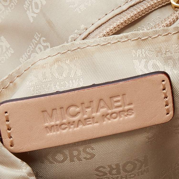 Pre Owned MICHAEL Michael Kors Red Leather Jet Set Tote