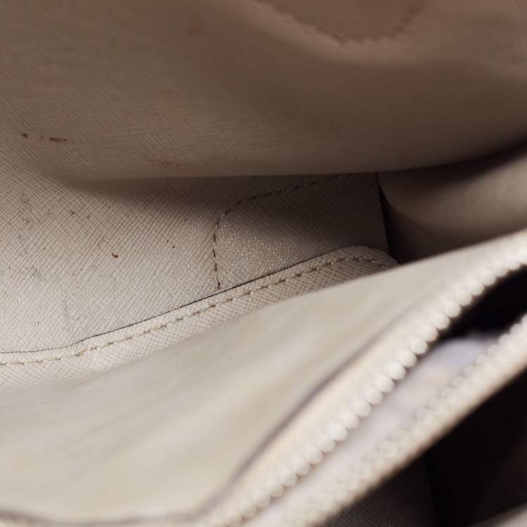 Pre Owned MICHAEL Michael Kors Beige Leather Mini Mercer Tote