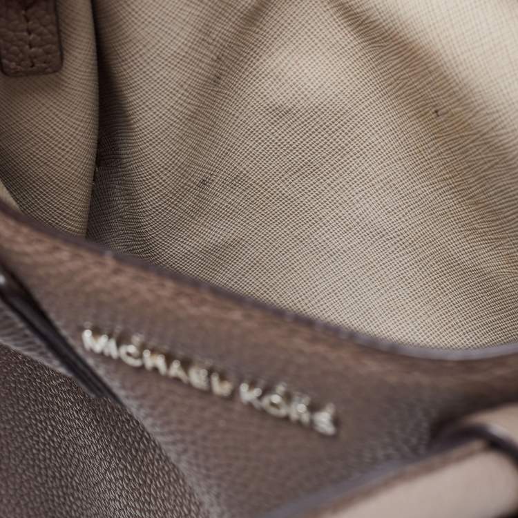 Pre Owned MICHAEL Michael Kors Beige Leather Mini Mercer Tote