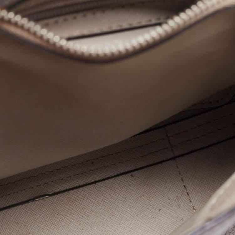 Pre Owned MICHAEL Michael Kors Beige Leather Mini Mercer Tote