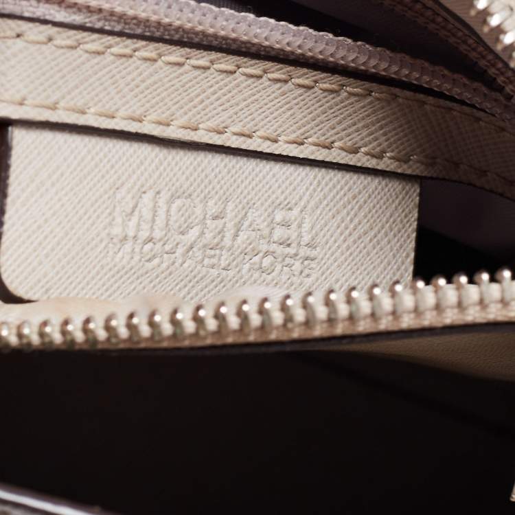 Pre Owned MICHAEL Michael Kors Beige Leather Mini Mercer Tote