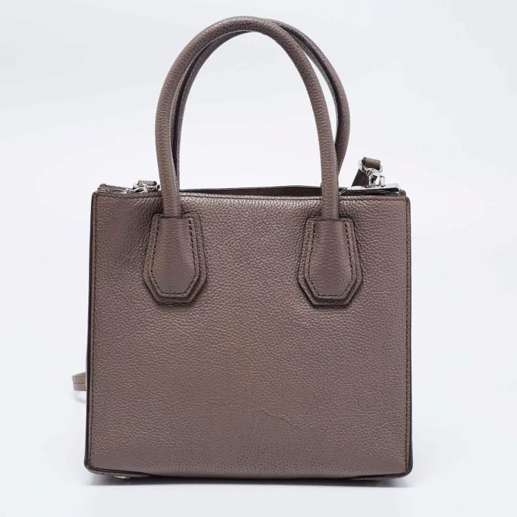 Pre Owned MICHAEL Michael Kors Beige Leather Mini Mercer Tote