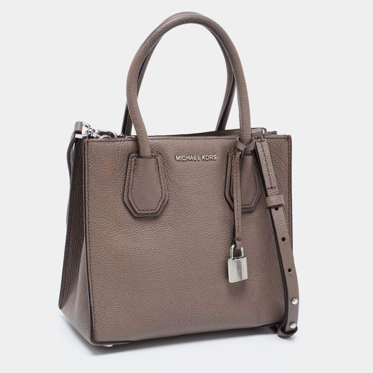 Pre Owned MICHAEL Michael Kors Beige Leather Mini Mercer Tote