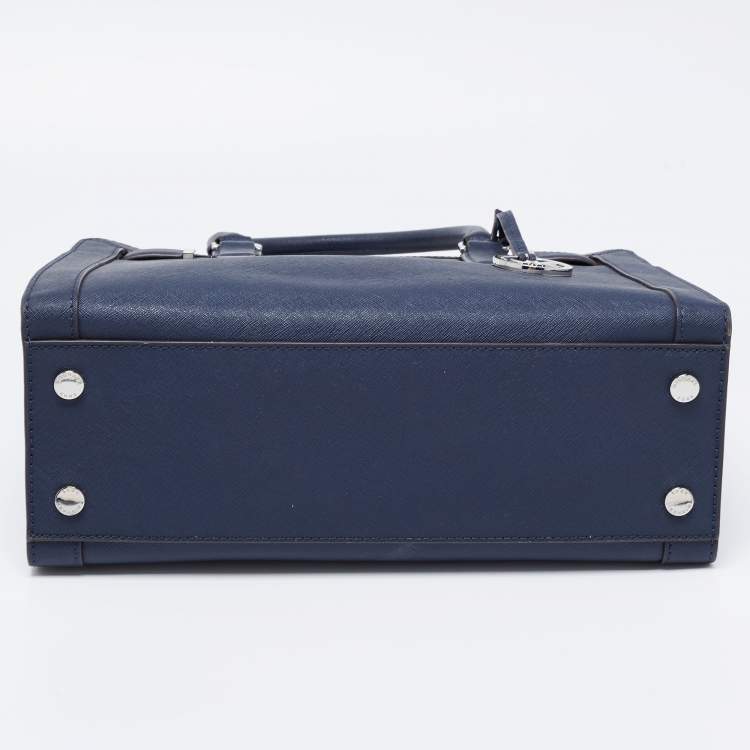 مملوكة مسبقًا MICHAEL Michael Kors Navy Blue Saffiano Leather Rayne Shoulder Bag