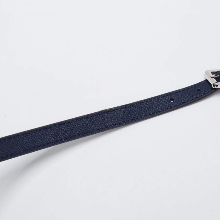 مملوكة مسبقًا MICHAEL Michael Kors Navy Blue Saffiano Leather Rayne Shoulder Bag