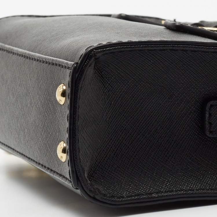 Pre Owned MICHAEL Michael Kors Black Saffiano Leather Mini Hamilton Crossbody Bag   