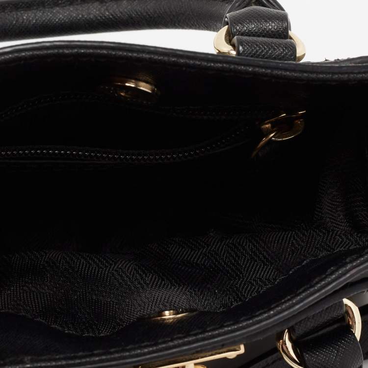 Pre Owned MICHAEL Michael Kors Black Saffiano Leather Mini Hamilton Crossbody Bag   