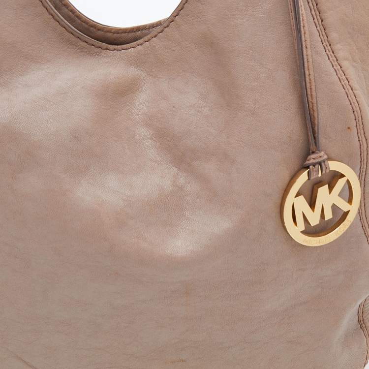 Pre Owned MICHAEL Michael Kors Pink Leather Shoulder Bag
