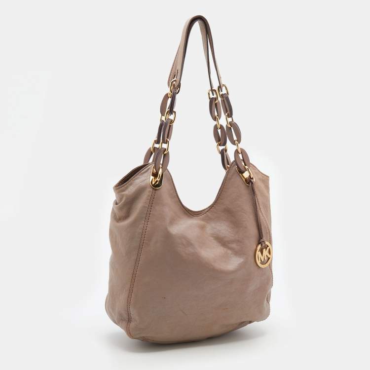 Pre Owned MICHAEL Michael Kors Pink Leather Shoulder Bag