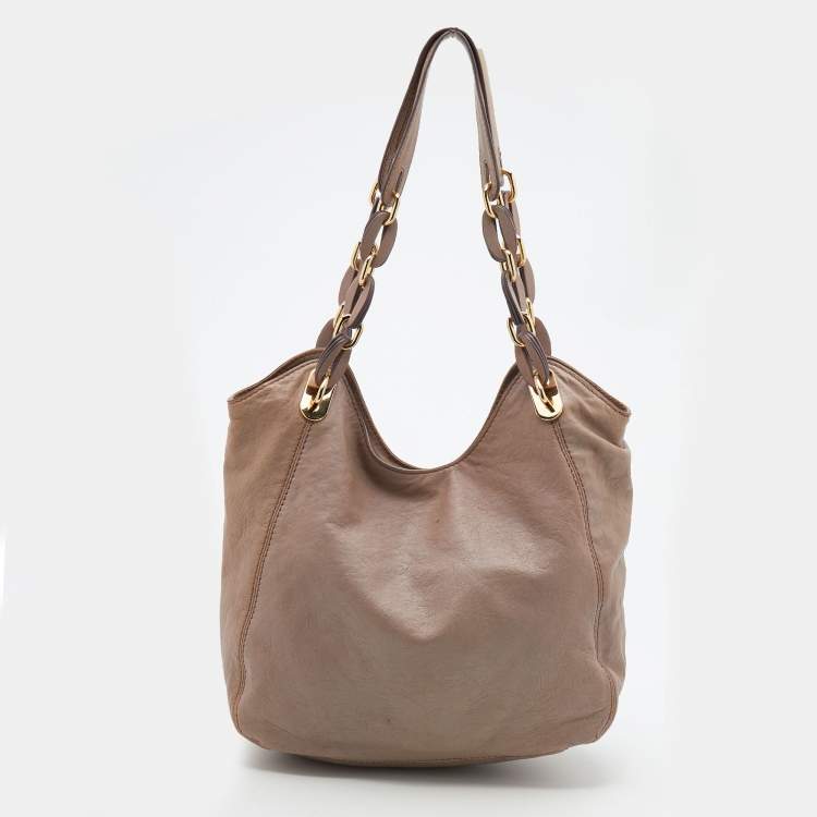 Pre Owned MICHAEL Michael Kors Pink Leather Shoulder Bag