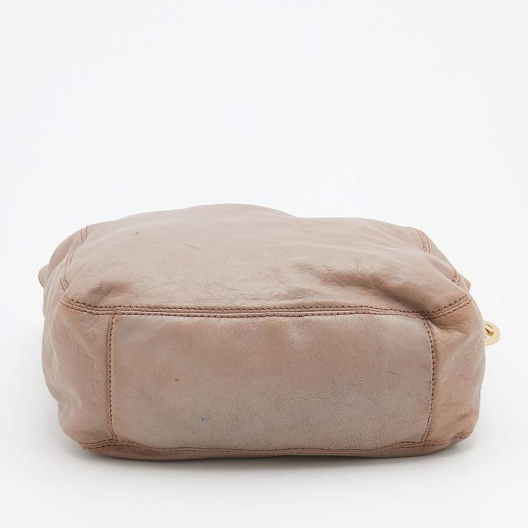 Pre Owned MICHAEL Michael Kors Pink Leather Shoulder Bag