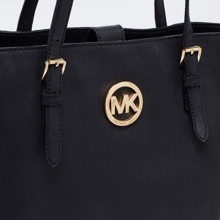 Pre Owned MICHAEL Michael Kors Black Leather Tote