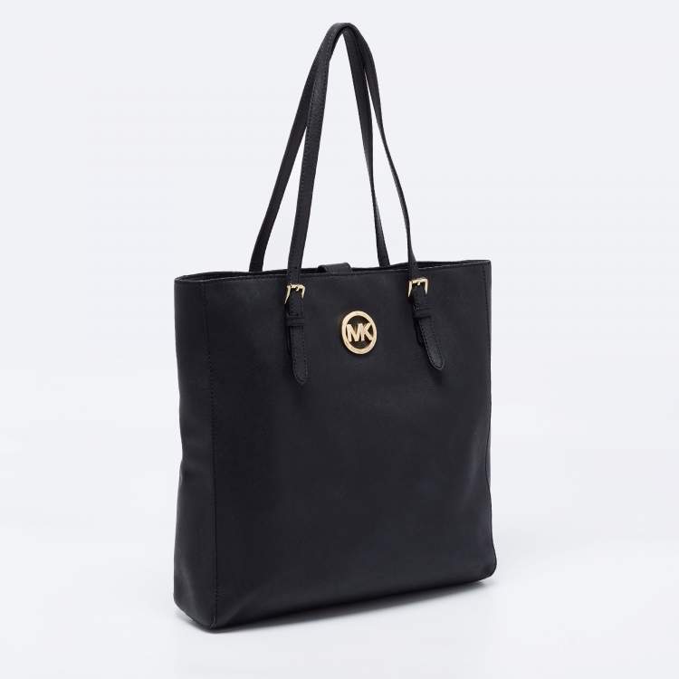 Pre Owned MICHAEL Michael Kors Black Leather Tote