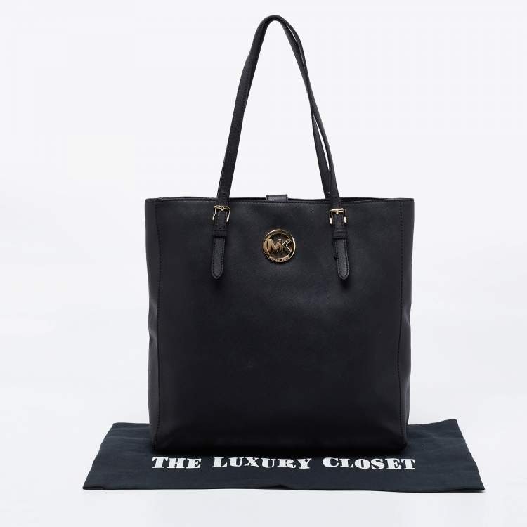 Pre Owned MICHAEL Michael Kors Black Leather Tote