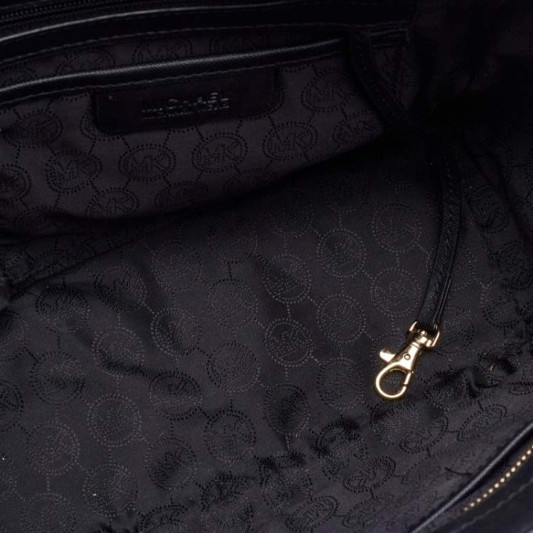 Pre Owned MICHAEL Michael Kors Black Leather Large Selma Tote