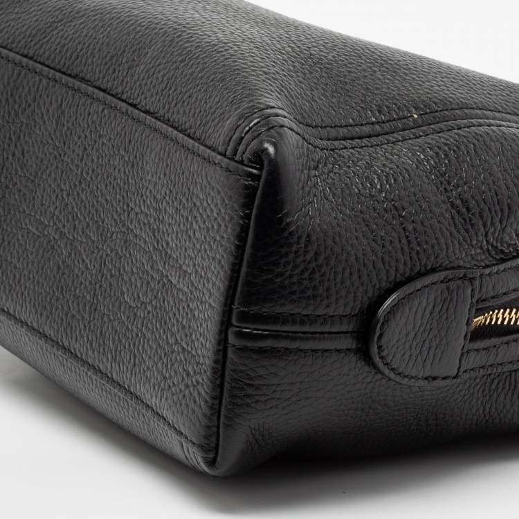 Pre Owned Michael Kors Black Leather Jet Set Chain Shoulder Bag