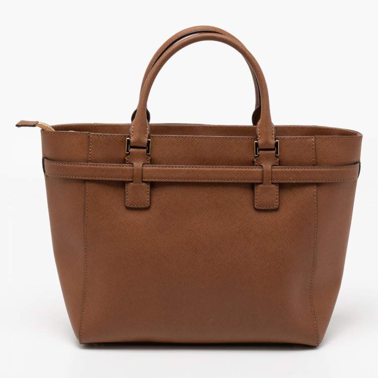 Pre Owned MICHAEL Michael Kors Brown Leather Medium Hamilton Tote