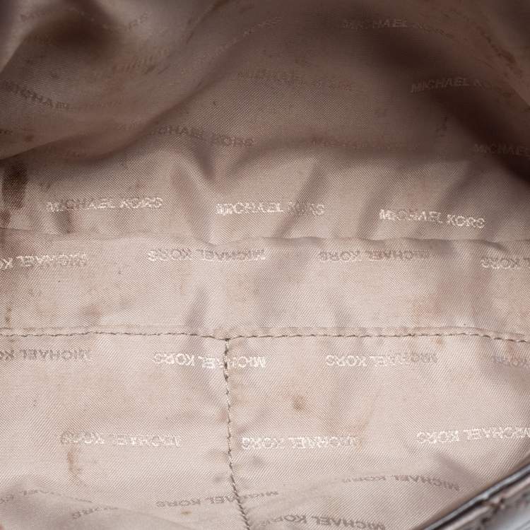 Pre Owned Michael Kors Dark Beige Quilted Leather Sloan Shoulder Bag