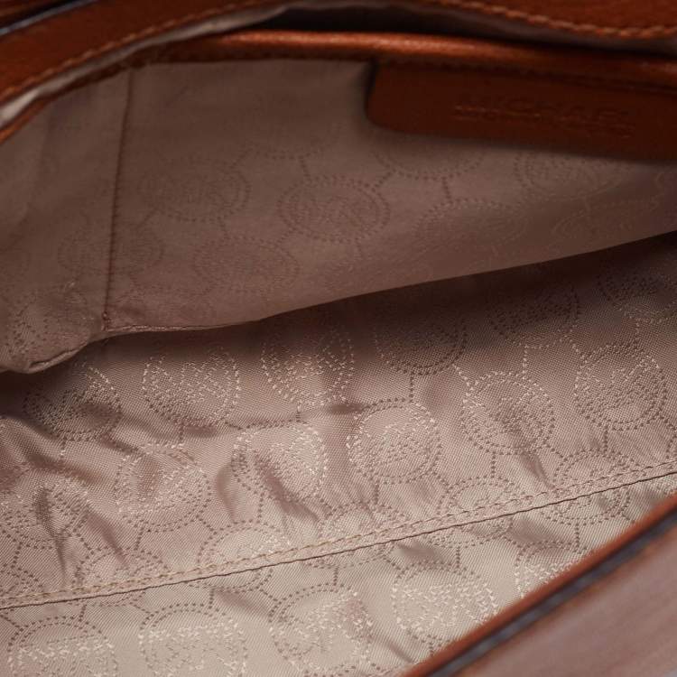 Pre Owned MICHAEL Michael Kors Brown Leather Astrid Top Handle Bag