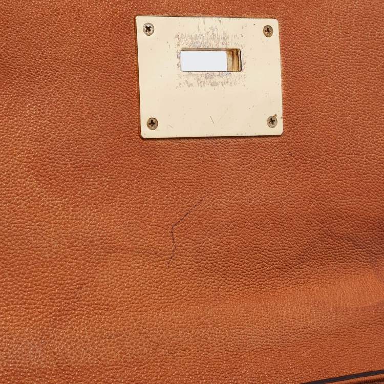 Pre Owned MICHAEL Michael Kors Brown Leather Astrid Top Handle Bag