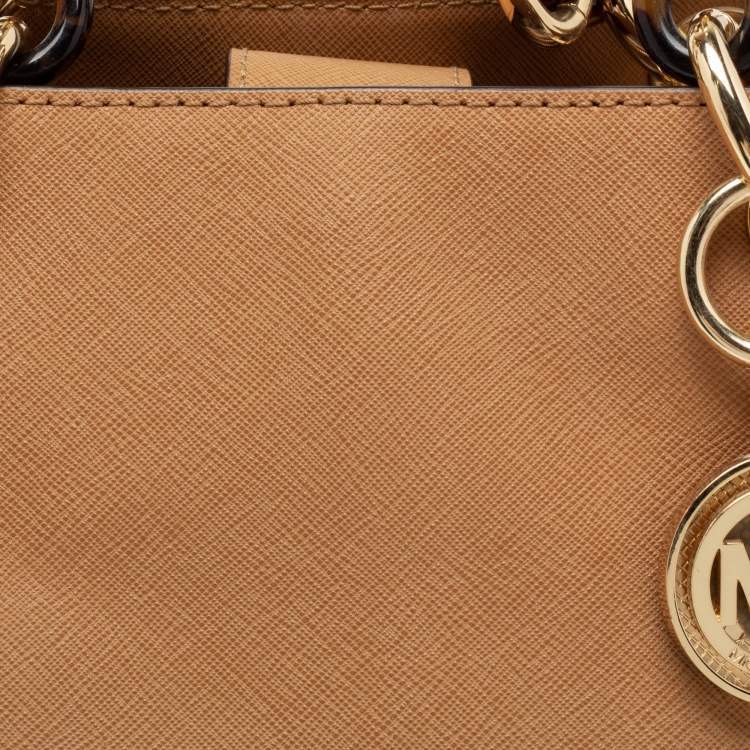 Pre Owned MICHAEL Michael Kors Sand Tan Saffiano Leather Cynthia Tote