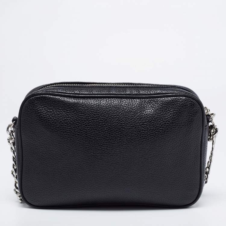 Pre Owned MICHAEL Michael Kors Black Leather Fulton Shoulder Bag