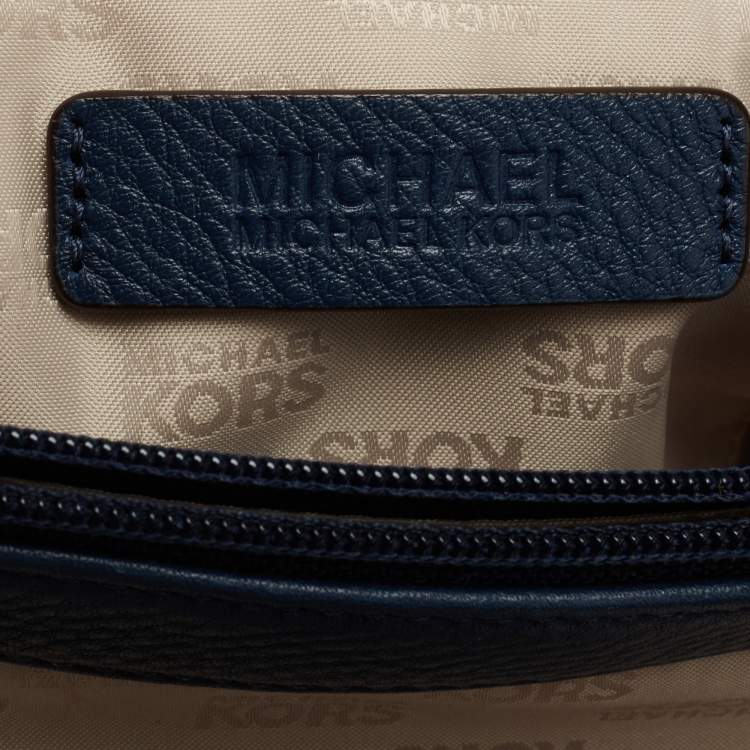 Pre Owned MICHAEL Michael Kors Blue Leather Large Hamilton Satchel