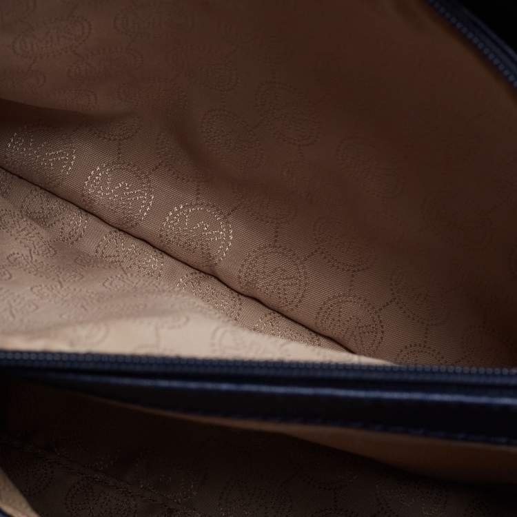 Pre Owned MICHAEL Michael Kors Navy Blue Leather Hamilton Tote 