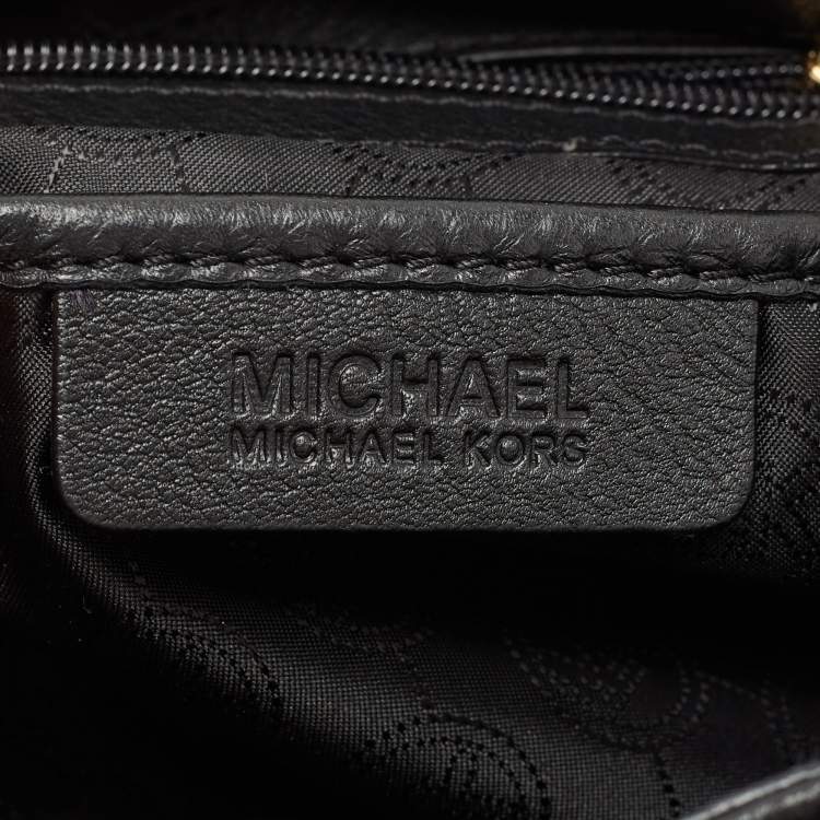 Pre Owned MICHAEL Michael Kors Black Leather Chain Tote
