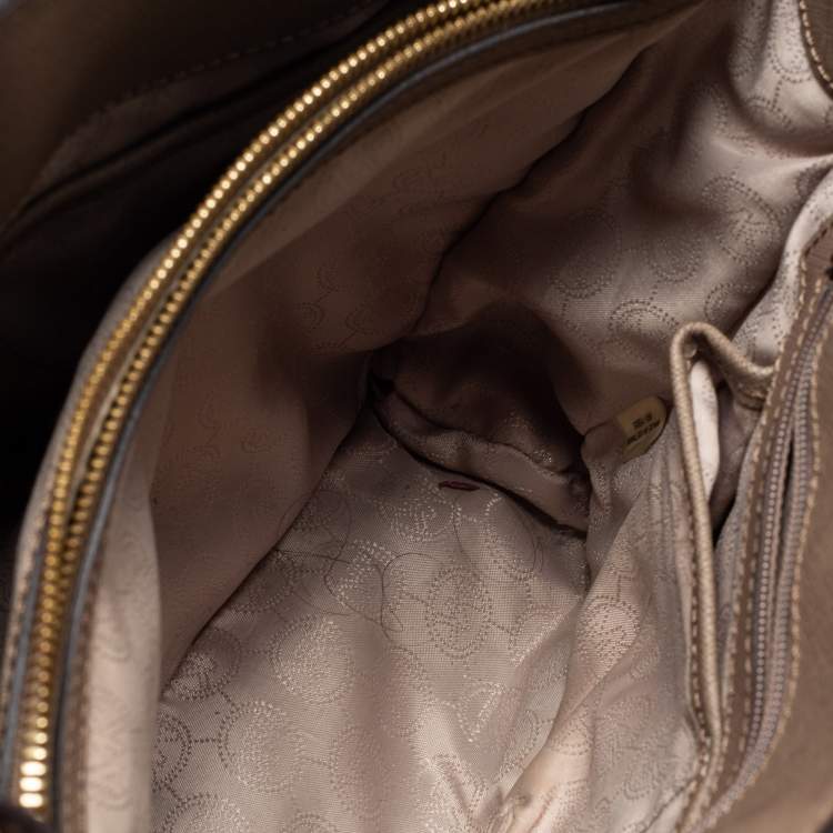 Pre Owned MICHAEL Michael Kors Beige Saffiano Leather Dillon Tote