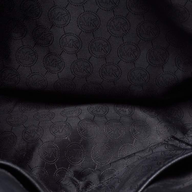 Pre Owned MICHAEL Michael Kors Black Saffiano Leather Large Jet Set Travel Tote