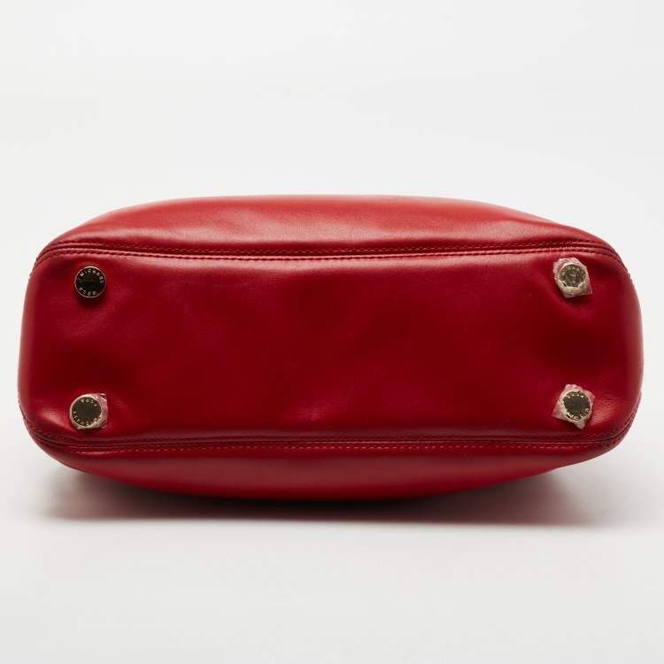 Pre Owned MICHAEL Michael Kors Red Leather Medium Florence  Satchel