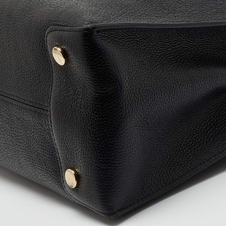 مملوكة مسبقًا MICHAEL Michael Kors Black Grained Leather Large Mercer tote