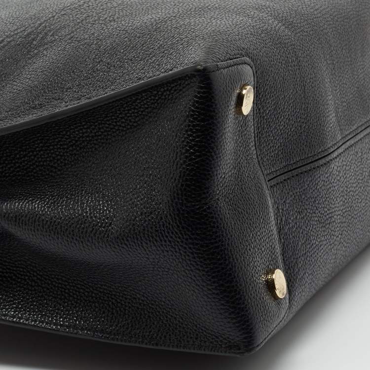 مملوكة مسبقًا MICHAEL Michael Kors Black Grained Leather Large Mercer tote