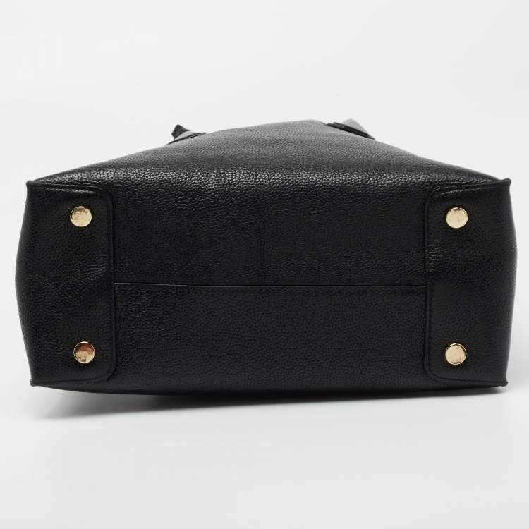 مملوكة مسبقًا MICHAEL Michael Kors Black Grained Leather Large Mercer tote