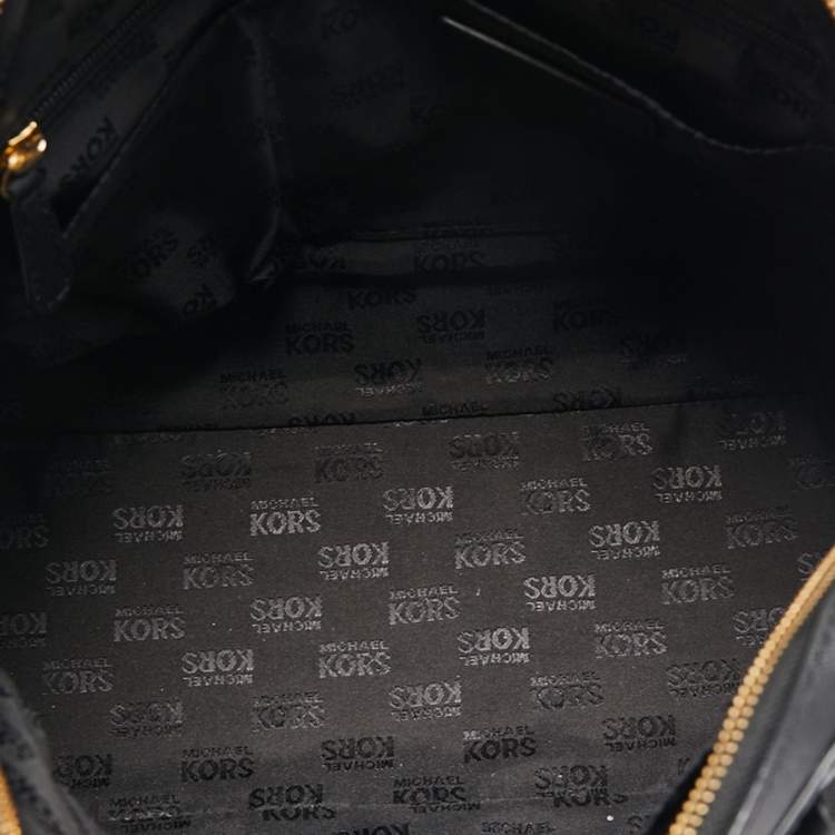 Pre Owned MICHAEL Michael Kors Black Leather Large Dome Satchel