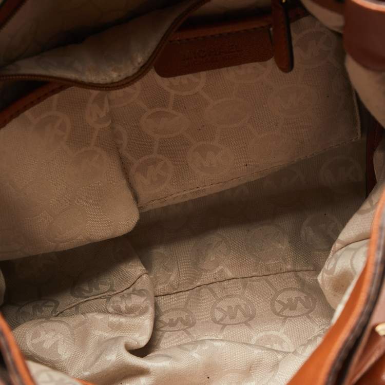 Pre Owned MICHAEL Michael Kors Brown Leather Hamilton Tote