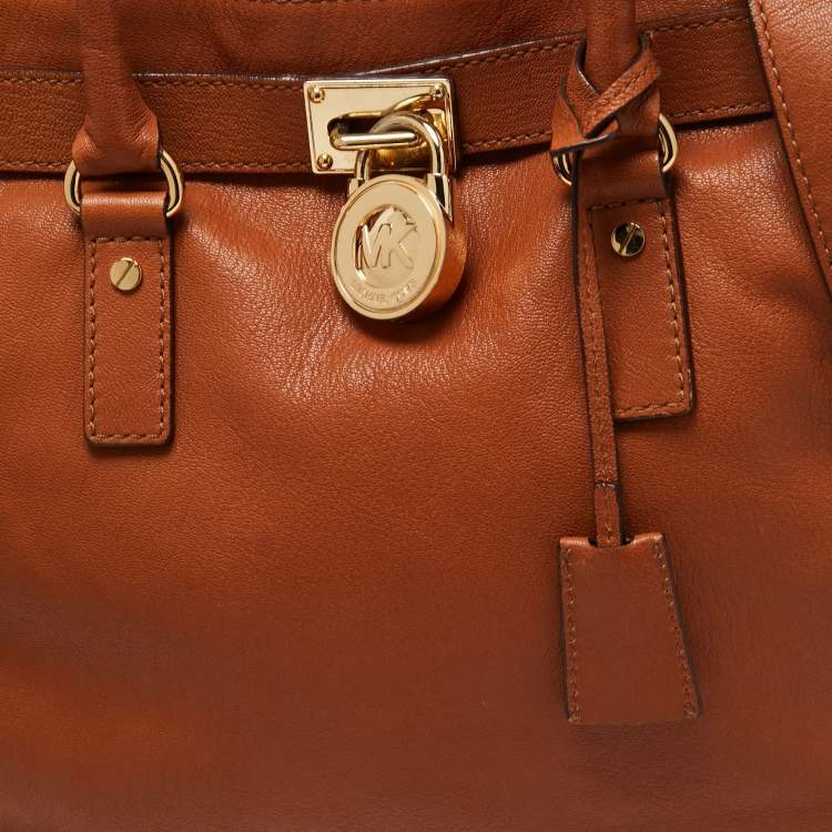 Pre Owned MICHAEL Michael Kors Brown Leather Hamilton Tote