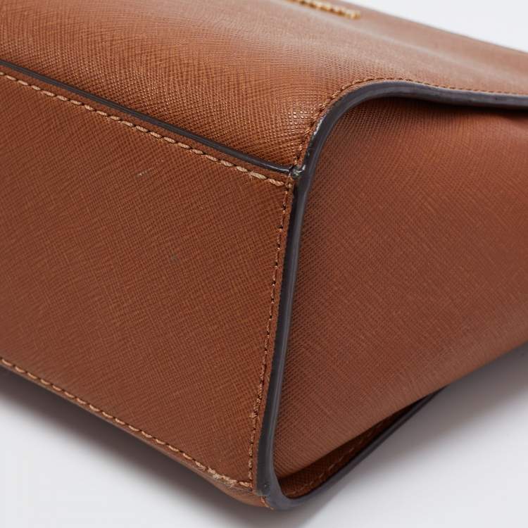 Pre Owned MICHAEL Michael Kors Brown Leather Medium Selma Crossbody Bag