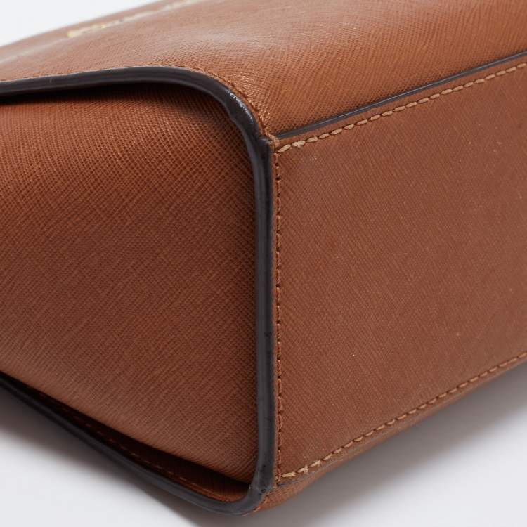 Pre Owned MICHAEL Michael Kors Brown Leather Medium Selma Crossbody Bag
