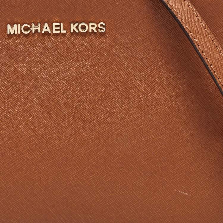 Pre Owned MICHAEL Michael Kors Brown Leather Medium Selma Crossbody Bag
