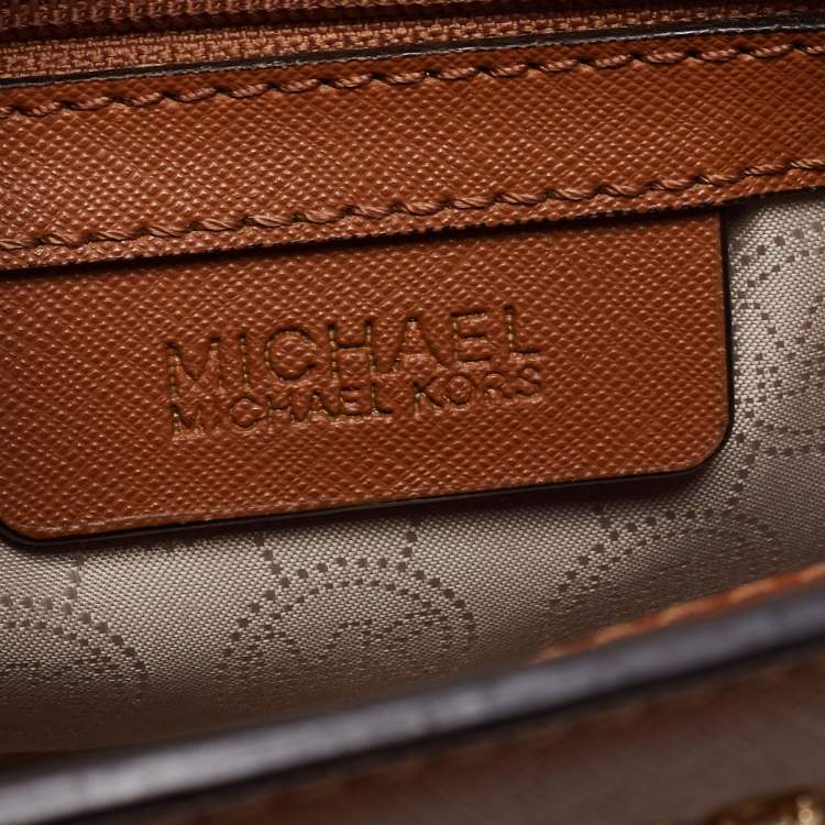 Pre Owned MICHAEL Michael Kors Brown Leather Medium Selma Crossbody Bag
