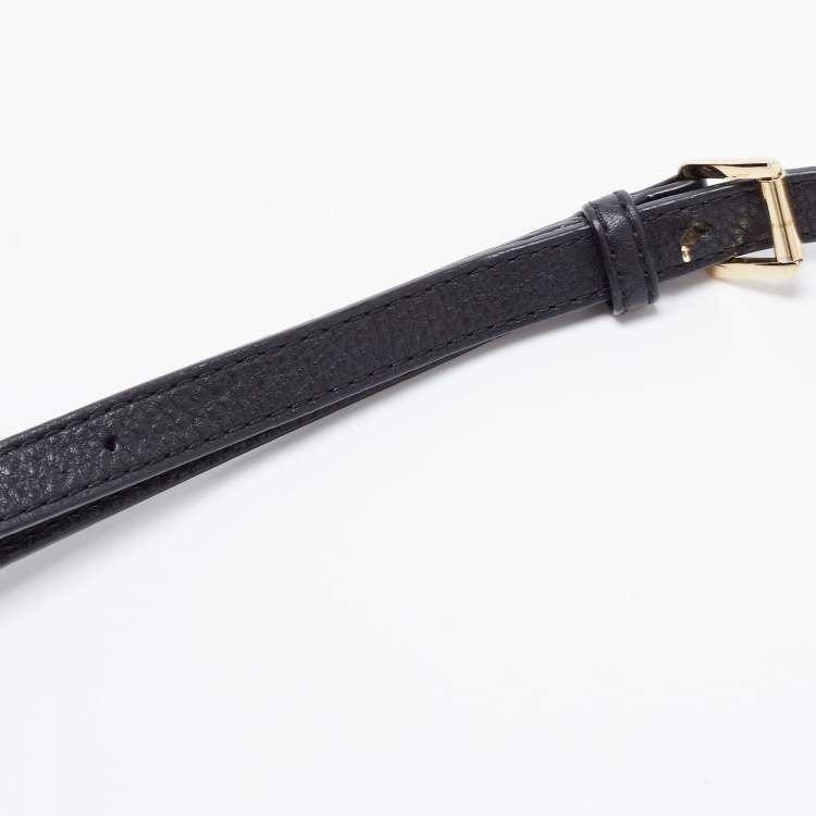 Pre Owned MICHAEL Michael Kors Black Leather Fulton Crossbody Bag