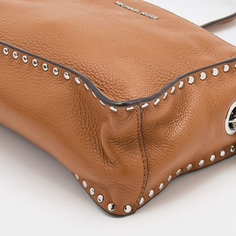 Pre Owned Michael Michael Kors Brown Leather Astor Crossbody Bag