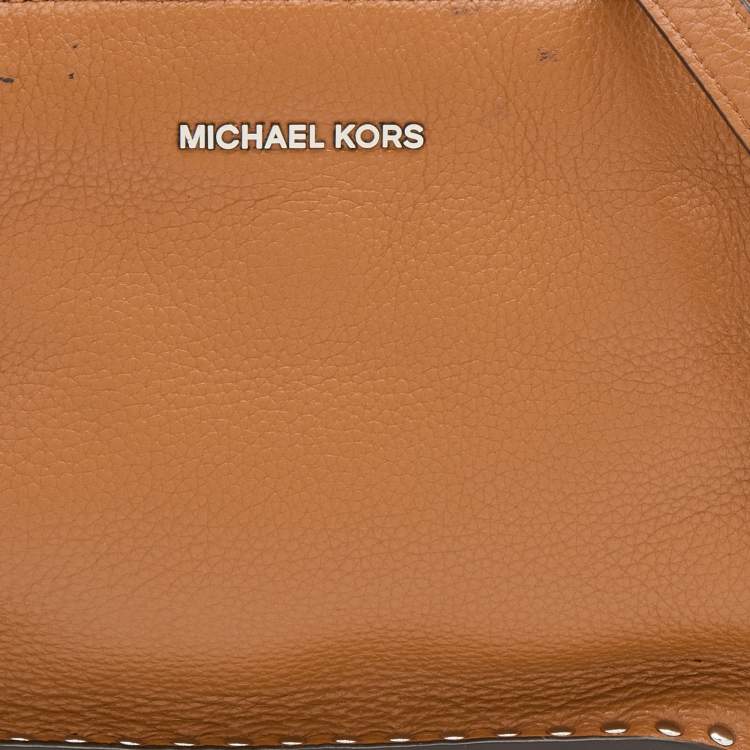 Pre Owned Michael Michael Kors Brown Leather Astor Crossbody Bag