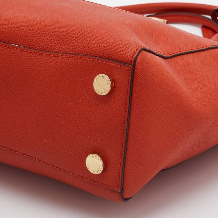 مملوكة مسبقًا MICHAEL Michael Kors Orange Leather Hamilton Tote