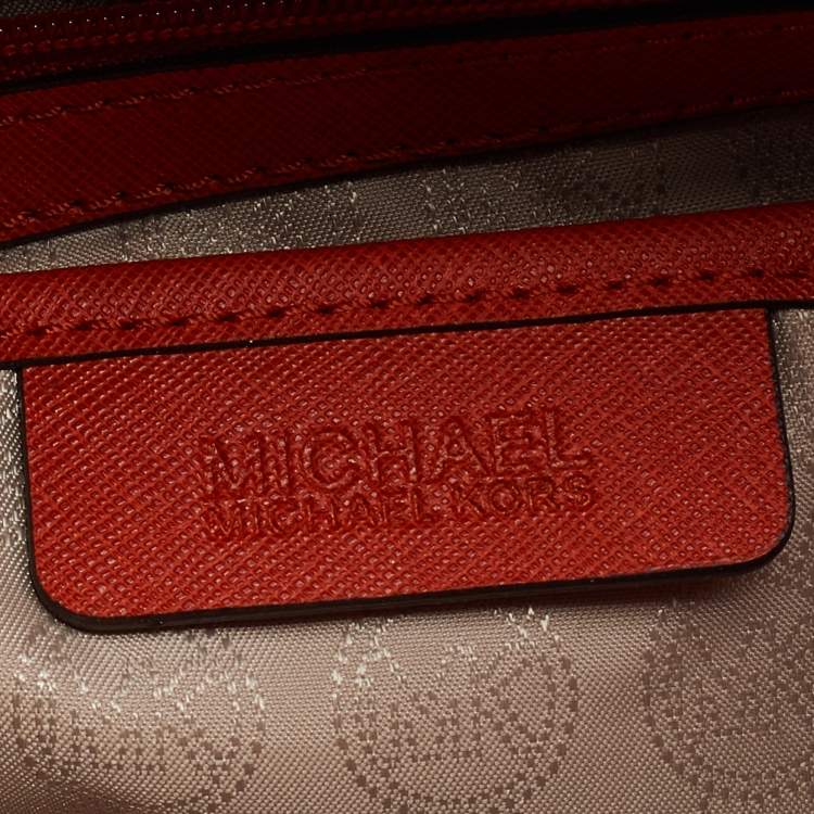 مملوكة مسبقًا MICHAEL Michael Kors Orange Leather Hamilton Tote