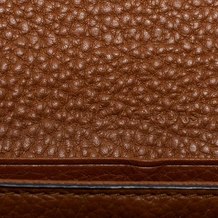 Pre Owned MICHAEL Michael Kors Brown Leather Fulton Flap Continental Wallet