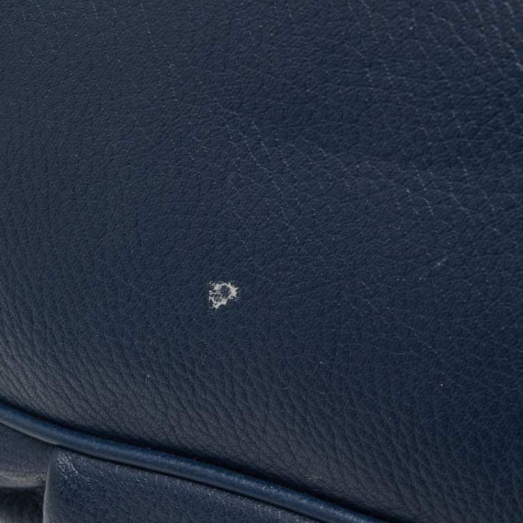 مملوكة مسبقًا MICHAEL Michael Kors Navy Blue Leather Fulton East West Tote